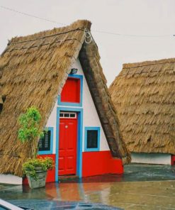 Traditional House In Santana paint by numbers