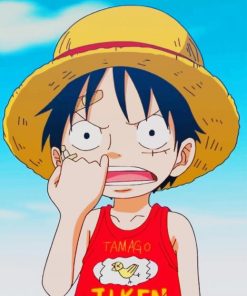 Young Monkey D Luffy paint by numbers