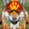 Amerindian Wolf paint by numbers