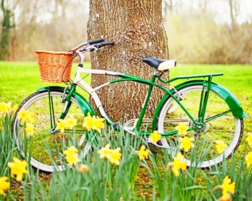 Bike In Nature paint by numbers