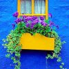 Blue Wall And Window paint by numbers