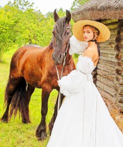 Bride With Horse paint by numbers