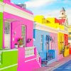 Colored Buildings paint by numbers