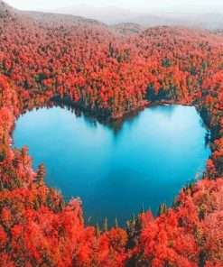 Heart Lake Canada paint by numbers