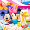 Micky And Minnie In Love paint by numbers