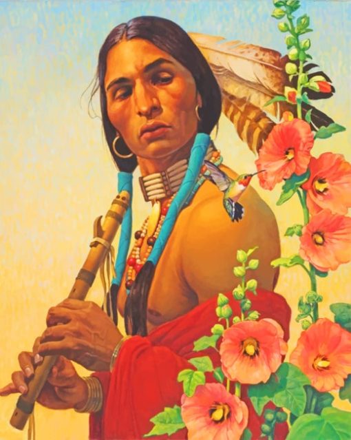 Native Man Art paint by numbers