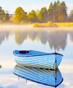 Old Boat In Lake paint by numbers