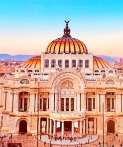 Palacio De Bellas Artes Mexico paint by numbers