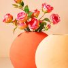 Pink Roses Vase paint by numbers