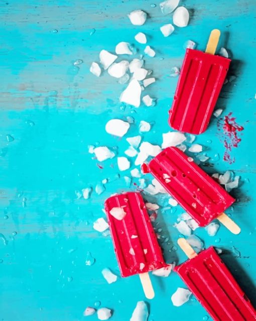 Red Popsicle Photography paint by numbers