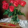 Roses Vase paint by numbers