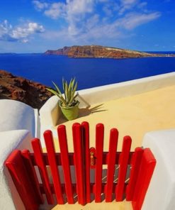 Santorini Aegean Sea Paint by numbers