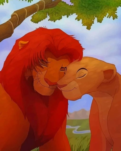 Simba And Nala paint by numbers