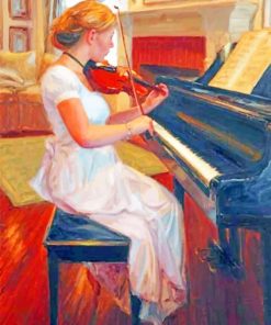 Vintage Violinist paint by numbers