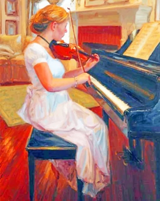 Vintage Violinist paint by numbers