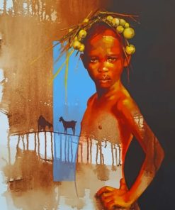 African Girl paint by numbers