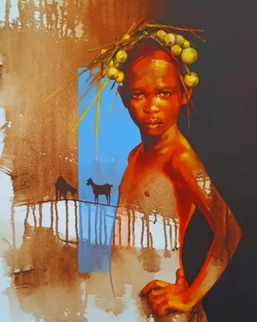 African Girl paint by numbers