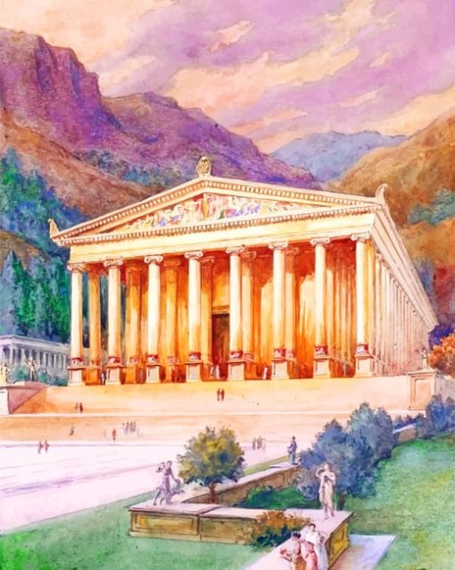 Ancient Greece Architecture paint by numbers