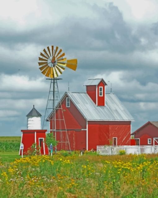 Red Barn Paint by numbers