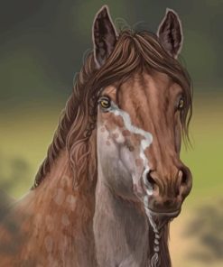 Beautiful Brown Horse Paint by numbers