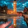 Big Ben Water Reflection Paint by numbers