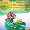 Boat With Flowers paint by numbers