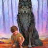 Boy And Wolf Paint by numbers