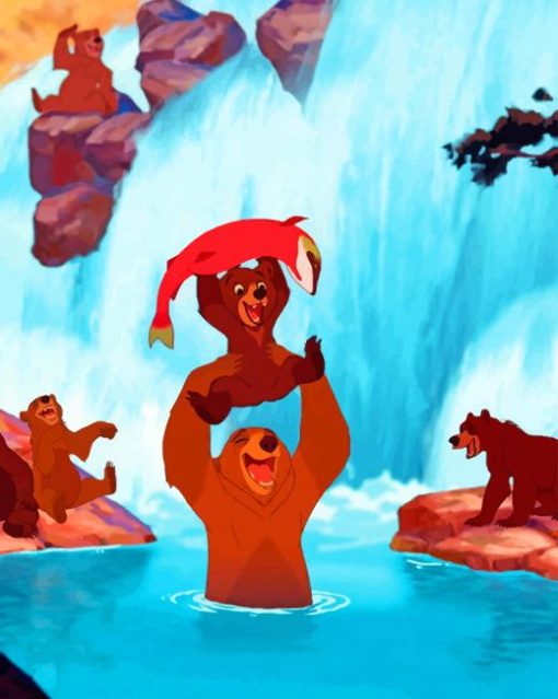 Brother Bear In Water paint by numbers