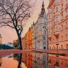 Buildings Water Reflection Paint by numbers