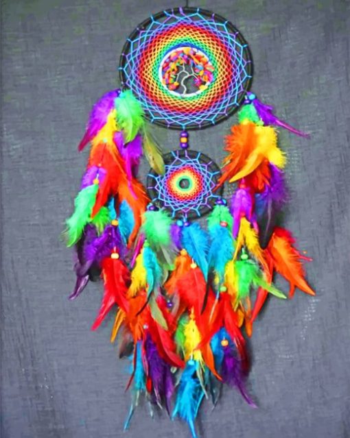 Colorful Dream Catcher Paint by numbers