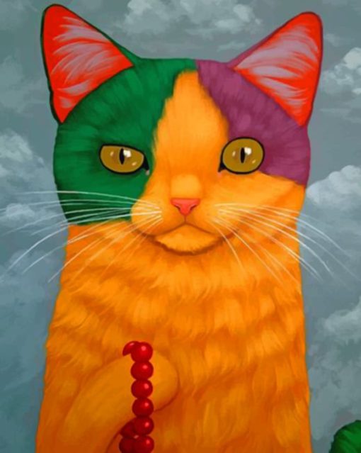 Colorful Cat Paint by numbers