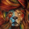 Colorful Lion paint by numbers