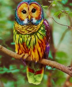 Colorful Owl paint by numbers