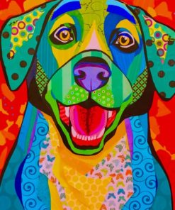 Colorful Puppy Paint by numbers