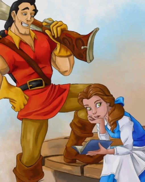 Gaston Beauty And The Beast paint by numbers