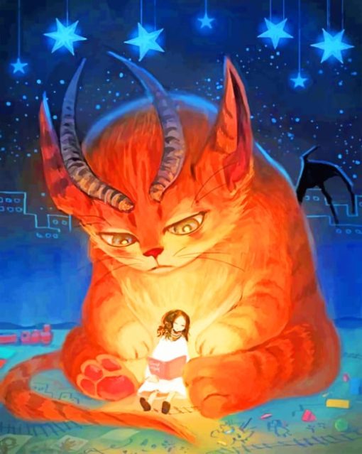 Giant Devil Cat paint by numbers