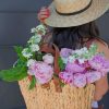 Girl Carrying Bag Full Of Flowers paint by numbers