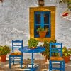 Greek Vintage Coffee Shop paint by numbers