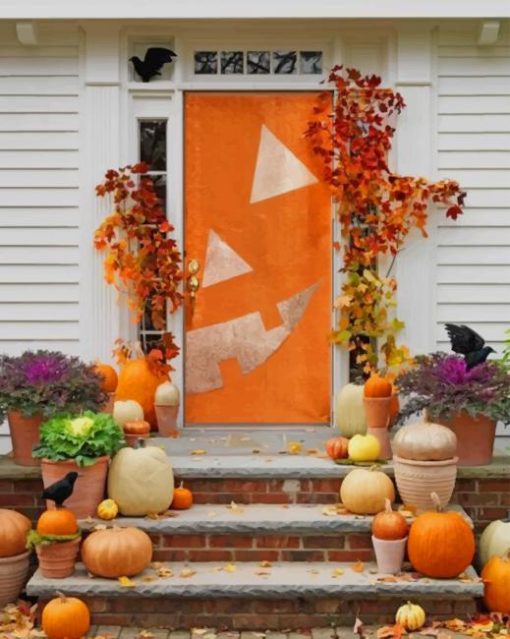 Halloween Door paint by numbers