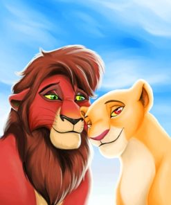 Kiara And Kovu Portrait paint by numbers