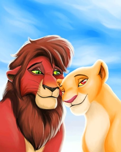 Kiara And Kovu Portrait paint by numbers