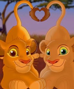 King Simba And Nala Love paint by numbers