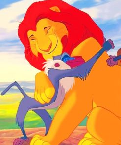 Lion King Hug paint by numbers