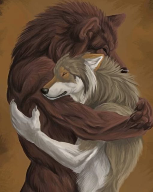 Male And Female Werewolf paint by numbers