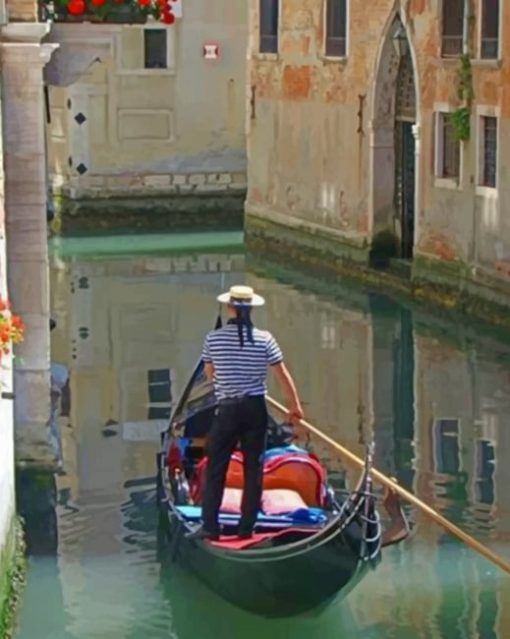 Man On A Boat In Italy paint by numbers