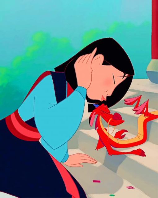 Mushu And Mulan paint by numbers