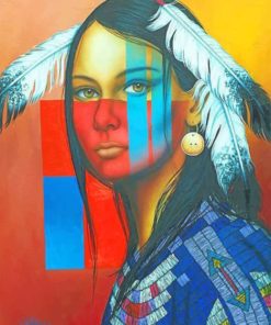 Native American Woman Paint by numbers