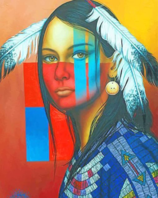 Native American Woman Paint by numbers