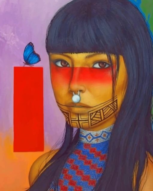 Native Woman Paint by numbers