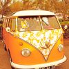 Orange Hippie Van paint by numbers